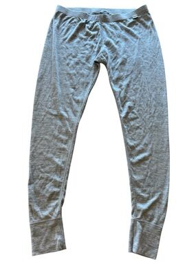 Merino Tech Wool Light Gray Thermal Leggings XL